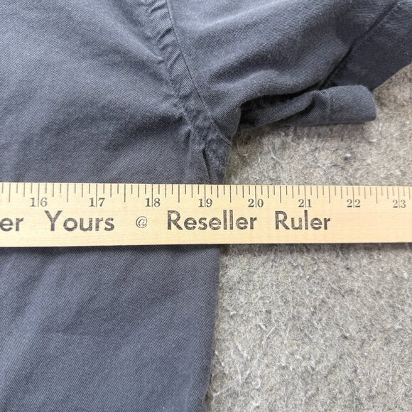 Buck Mason Shirt Men S Blue Short Sleeve Button Up Cotton Rayon - Picture 9 of 12